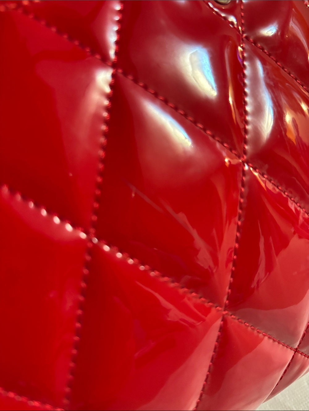 Coach Poppy Red Quilted Liquid Gloss Satchel. - Picture 16 of 16